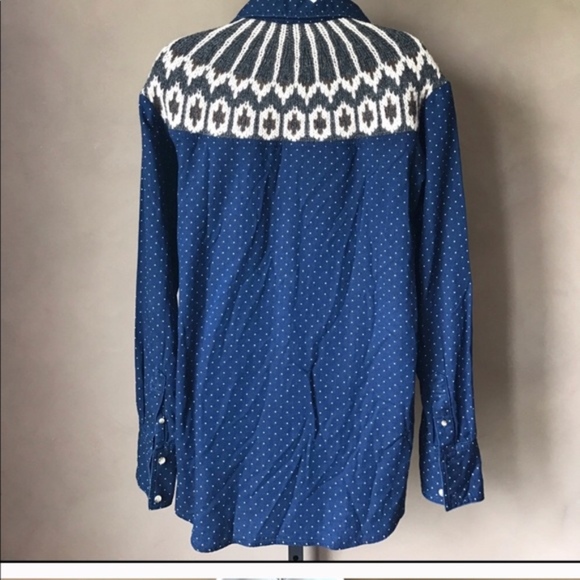 Free People Cotton Button Down Knit Detail NEW - Picture 3 of 3
